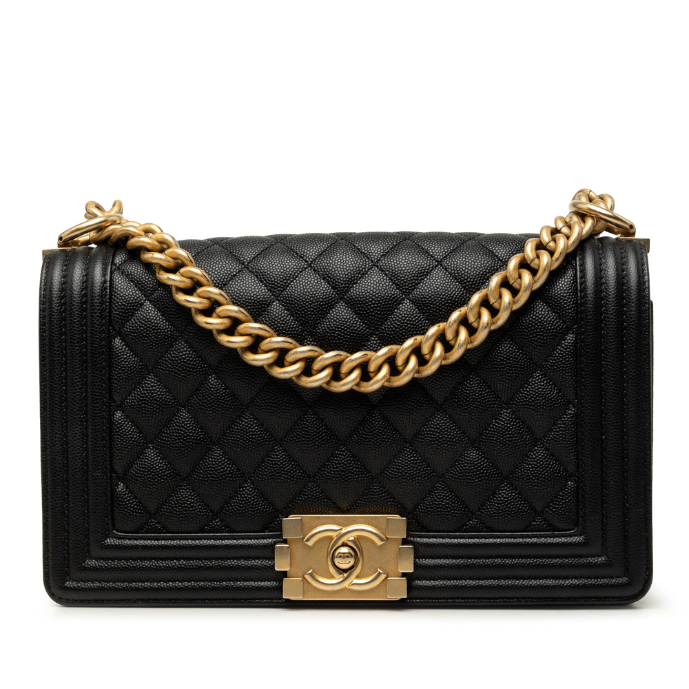 Pre-Loved Chanel Old Medium Quilted Caviar Boy Flap